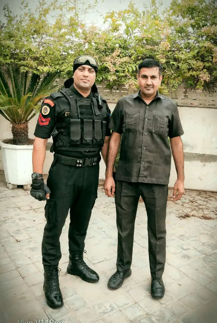 Security guard on patrol